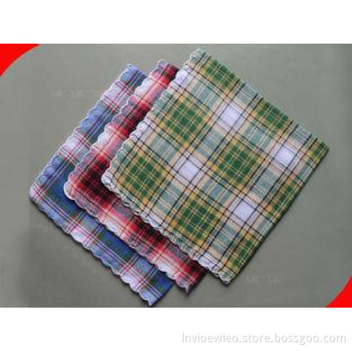 ODM antique Green Plaid Pure Cotton vintage Personalized Ha